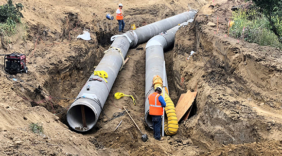 Municipal pipe netwo